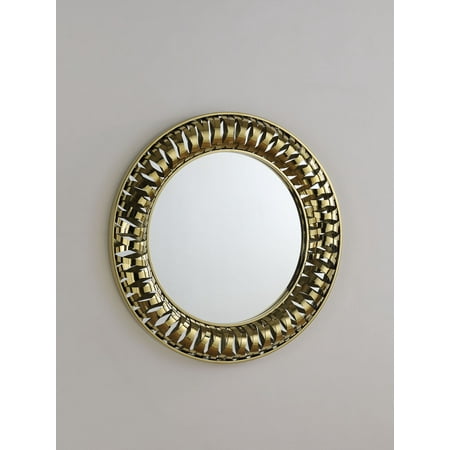 Best Master Furniture Tiger Round Decorative Gold Wall Mirror