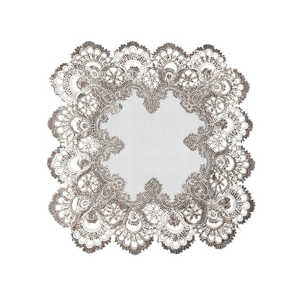 Mantel de mesa de noche, tela decorativa de encaje, moderno, para el hogar, con cuadrados, para mesa, acondicionador de aire, antipolvo.