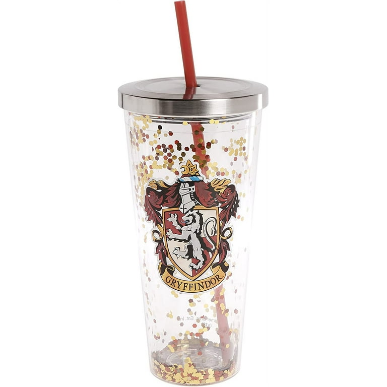 Harry Potter Hogwarts Glitter Cup With Straw 20 oz. New With Tag