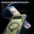 thumbnail image 3 of Rugged Phone Case for Google Pixel 9A with Screen Protection, Military Grade Shockproof Case with Ring Holder, Kickstand, TPU & PC Shell Compatible with MagSafe Google Pixel 9A Cover, Olivegreen, 3 of 5