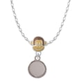 thumbnail image 1 of Delight Jewelry Stainless Steel 12mm Blank Disc with Flange - Mia Monkey Charm Necklace, 1 of 4