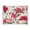 Red Flowers and Leaves, variant on Acrylic Tray Clear Serving Tray Rectangle Decorative Tray with Cut Handle Red Maple Leaf Pattern