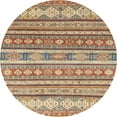 thumbnail image 1 of Ahgly Company Tapis d'Intérieur Ronds Abstraits Rouge Châtaigne, Tapis de Zone Abstraits, 4 Pieds Rond, 1 of 6