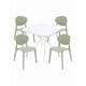thumbnail image 1 of CONJUNTO DE MESA EXTERIOR LODI BLANCO CON 4 SILLAS DE EXTERIOR MASSA COLOR AGAVE, 1 of 6