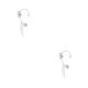 thumbnail image 1 of Sonducket Clip de oreja para mujer, reemplazo de borla de Color sólido, diamantes de imitación decorativos para niñas, pendientes de boda para Plata Derecha 2Conjunto, 1 of 6