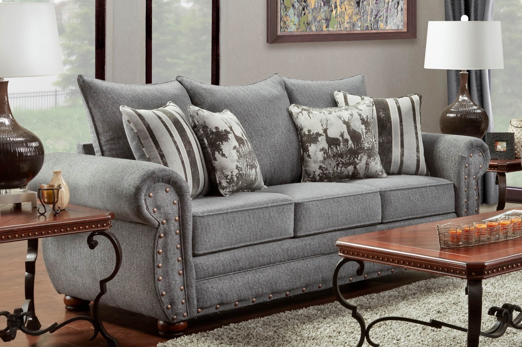 Furniture Classics Model B3103ERSS Elk River Storm Sofa