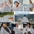 thumbnail image 5 of Blue Boho Cooling Blanket,Lightweight Breathable Summer Throw Blanket with Double Sided Cold Effect,Vintage Mexican Ethnic Floral Southwestern Picnic Blankets Bed Sheet for Hot Sleepers 60"x80", 5 of 8
