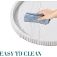 thumbnail image 5 of Silicone Bathroom Tray Round Kitchen Counter Organizer Decorative Vanity Accessories Coffee Table Decor for Perfume, Candle, Soap Dish, 10 Inch, Marble, 5 of 13
