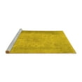thumbnail image 2 of Ahgly Company Machine Washable Indoor Square Abstract Yellow Contemporary Area Rugs, 8' Square, 2 of 4