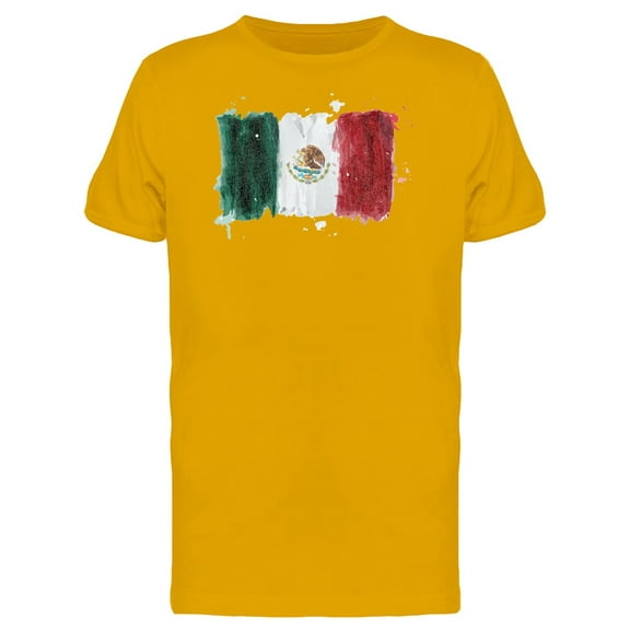 Brush Painting Of Mexico Flag T-Shirt, Medium