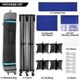 thumbnail image 4 of HOTEEL 10x20 Heavy Duty Pop up Canopy EZ Commercial Outdoor Tent Portable Party Wedding Instant Canopy Shelter All Season Anti-UV Waterproof Tent Gazebo with 6 Removable Sidewalls,Roller Bag,DarkBlue, 4 of 9