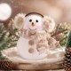 thumbnail image 2 of Adornos Felpa Iluminados Muñeco Nieve Brillante Adorno Con LED, 2 of 9