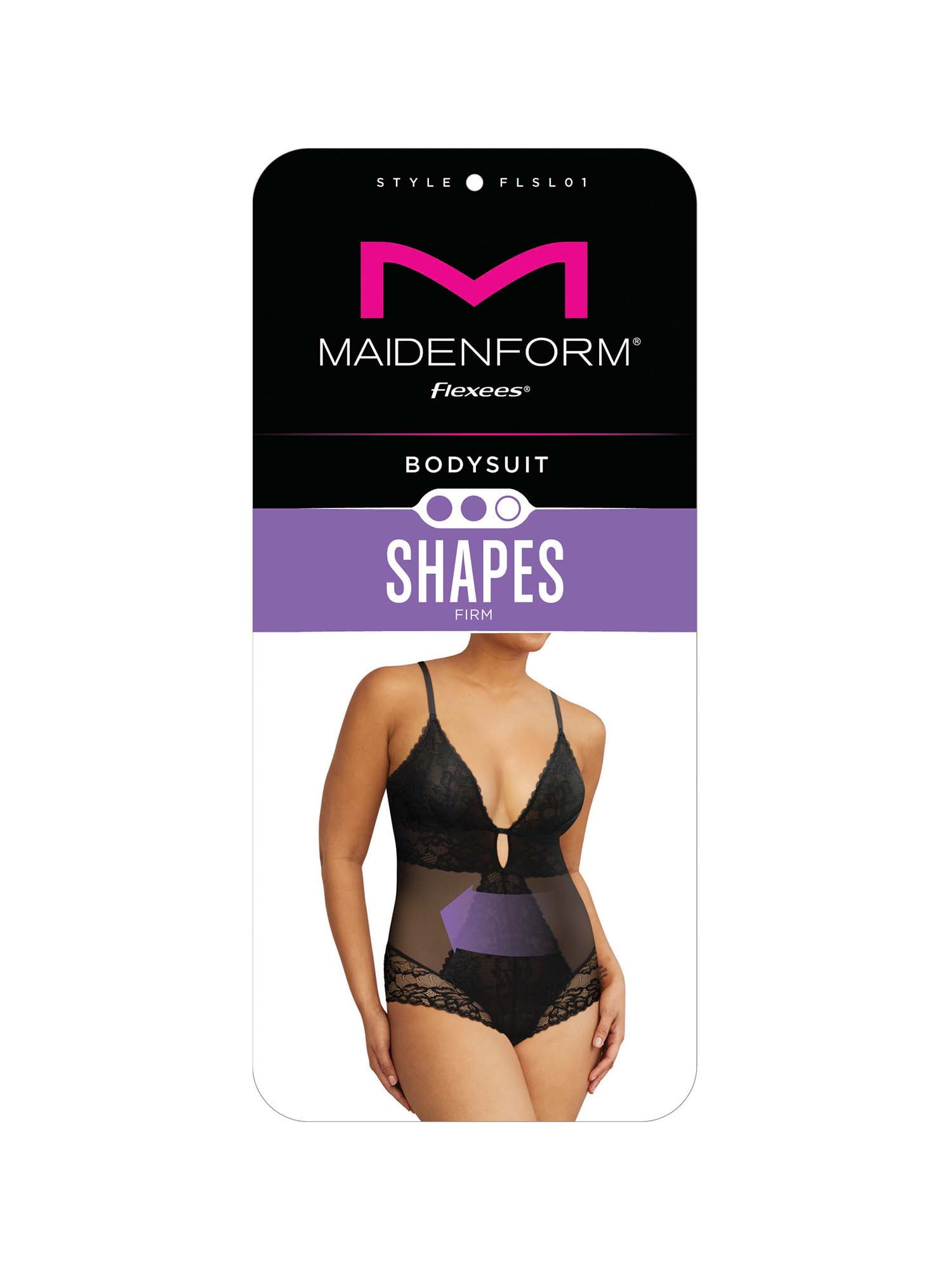 Maidenform Women's Flexees Firm Control Lace Bodysuit Shapewear, Style  FLSL01 