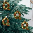 thumbnail image 3 of Christmas Tree Ornaments 2D Acrylic Monogram Pendants With Santa Hat 26 Letters For DIY Crafts And Home Decor, 3 of 5