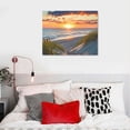thumbnail image 3 of Shiartex Beach Grass Wall Art Canvas: Modern Sunset Coastal Picture Relaxing Ocean Sea Painting Decor Seascape Seaside Print Artwork for Bedroom Living Room- 20x16in, 3 of 3