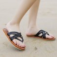 thumbnail image 5 of Ataiwee Women's Flat Slide Sandals - Comfortable Summer T- Strap Slip on Thong Flip Flops., 5 of 6