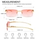 thumbnail image 5 of Anteojos de sol ADE WU vintage sin montura con lente rosa rectangular, 5 of 7