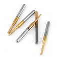 thumbnail image 3 of End Mill, 10pcs Tungsten Carbide End Mill Coat 1/8" Shank Milling Cutter Engraving Bits CNC  Burrs Set, Drill Mills, 3 of 8