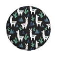 thumbnail image 4 of Spare Tire Cover, Cartoon Pyramid Cute Alpaca Cactus Wheel Cover Tire Covers For Trailers Car Truck Camper Universal Tire Covering Fits Diameter14"-17", 4 of 4