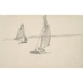 thumbnail image 2 of Johan Barthold Jongkind 24x17 Black Ornate Framed Double Matted Museum Art Print Titled: Two Sailboats on Calm Water (Mid to Late 19th&nbsp;Century), 2 of 5