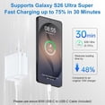 thumbnail image 1 of PASEJDO-65W Samsung Galaxy S26 Ultra Charger Super Fast Charger Type C Foldable Plug Android Phone Charger Block with 6FT 60W USB C to C Cord for Samsung Galaxy S26 S26+ S25 Plus S25 FE A17 A16 A36 A, 1 of 1