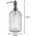 thumbnail image 3 of Ap Dispenser - 2 Pack 14 Oz Glass Soap Dispenser With Rust Proof Stainless Steel Pump, Refillable Liquid Bottle Dispenser, Premium Hand Jar Dispen, 3 of 5