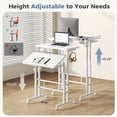 thumbnail image 2 of Ergonomic Tilting Laptop Table, Height Adjustable with Cup Holder and Lockable Casters, for Office & Treadmill Use, 2 of 7