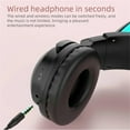thumbnail image 6 of Cat Ear Headphone Headphones Wireless Bluetooth Stereo Cute Gaming Bluetooth Headphones Foldable LED Light Up Headphones Over Ear, 6 of 9