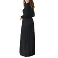 thumbnail image 3 of PCEAIIH Women's Long Sleeve Plain Maxi Dresses Casual Long Dresses with Pockets, 3 of 5