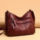 thumbnail image 5 of Bolso Bandolera PU Lavado Retro para Mujer Bolsos Hombro Con Múltiples Bolsillos (rojo), 5 of 6