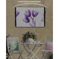 thumbnail image 6 of Outdoor TV Cover 48 to 50 Inch Weatherproof, Modern Abstract Tulip Flower Waterproof TV Screen Protector for Outside Decor with Zipper and Pocket 48"L x 30"H , Violet Purple, 6 of 7
