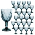 thumbnail image 1 of Juego 24 Copas de Vidrio Cristal para Champaña Vino Agua  Color Azul Cobalto, 1 of 3