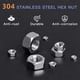 thumbnail image 3 of Tuercas hexagonales de 400 piezas, M2 M2.5 M3 M4 M5 M6 M8 Kit surtido de tuercas de acero inoxidable para sujetadores industriales y de construcción para el hogar Ormromra XDWJ-75, 3 of 7