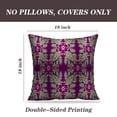 thumbnail image 2 of LALILO Throw Pillow Covers Damask Magenta With Golden And With Cushion Cover 18" x 18", 2 Pack, 2 of 6