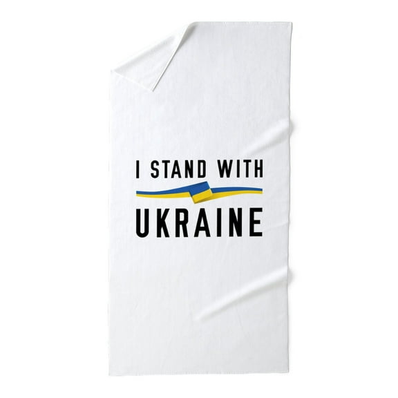 CafePress - I Stand With Ukraine - Large Beach Towel, Soft 30"x60" Towel with Unique Design