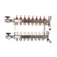 thumbnail image 1 of INTBUYING 8-Branch Heating Water Distributor PEX Radiant Floor Heating Manifold Set Stainless Steel, 1 of 12