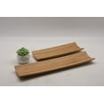 thumbnail image 2 of Ensemble de 2 Plateaux de Service Courbés en Bambou, 2 of 2
