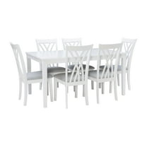 Powell Maggie 7-Piece Dining Set, White