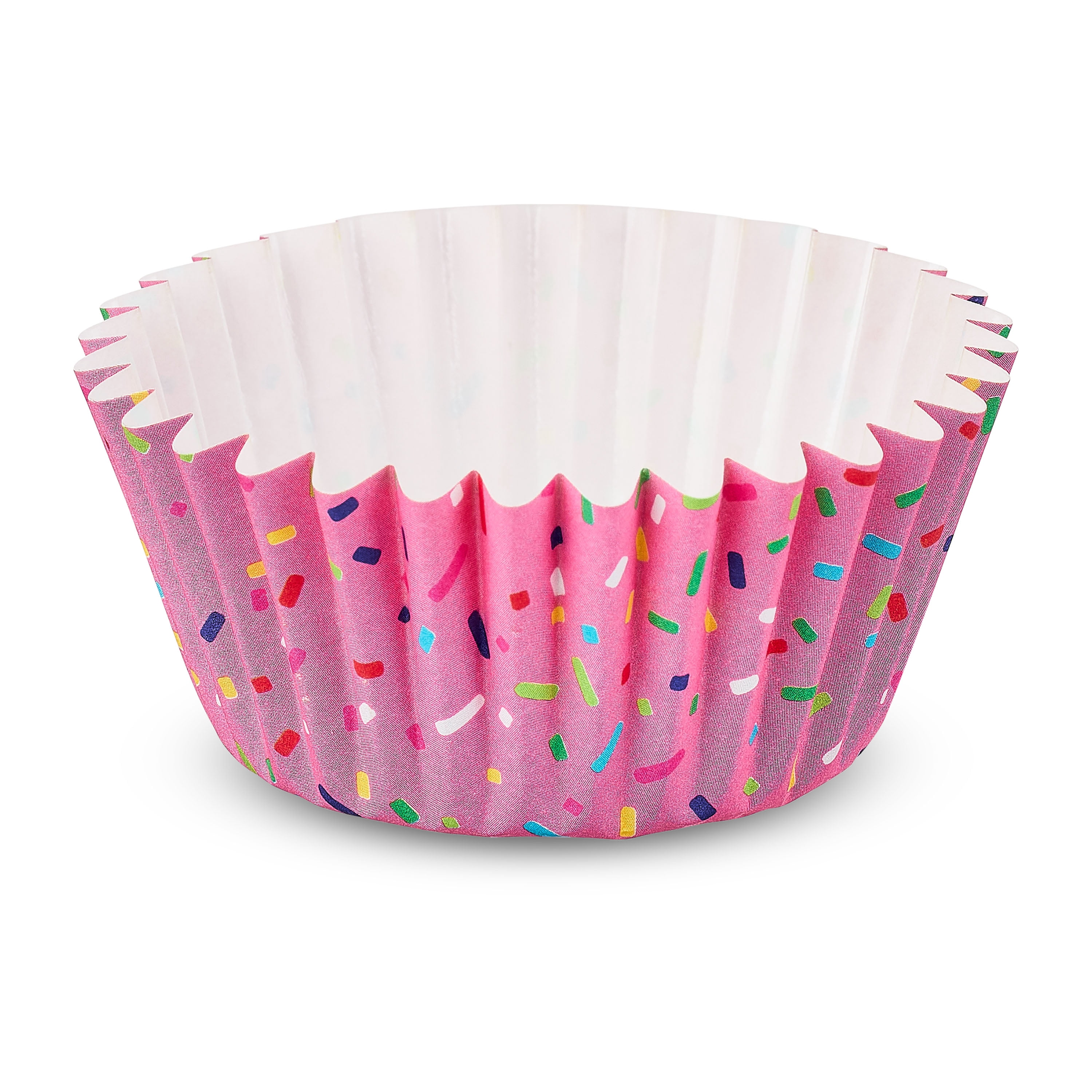 (4 pack) Great Value Pink Sprinkles Greaseproof Cupcake Liners, 24 Count