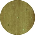 thumbnail image 1 of Ahgly Company Indoor Round Abstract Turquoise Blue Contemporary Area Rugs, 5' Round, 1 of 4