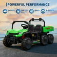 thumbnail image 3 of Eastvita 24V 4WD Electric Ride-On Dump Truck, 2-Seater, Remote, Dump Bed, 3 Speeds, Music, 3 of 8