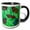 Black/White, variant on 3drose, Multiple Colorful Butterflies with Green Grassy Background, 11oz Two-tone Red Mug