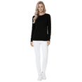 thumbnail image 4 of YEMAK Women's Knit Pullover Sweater – Long Sleeve Crewneck Soft Casual Lightweight Basic Solid Knitted Top, 4 of 4