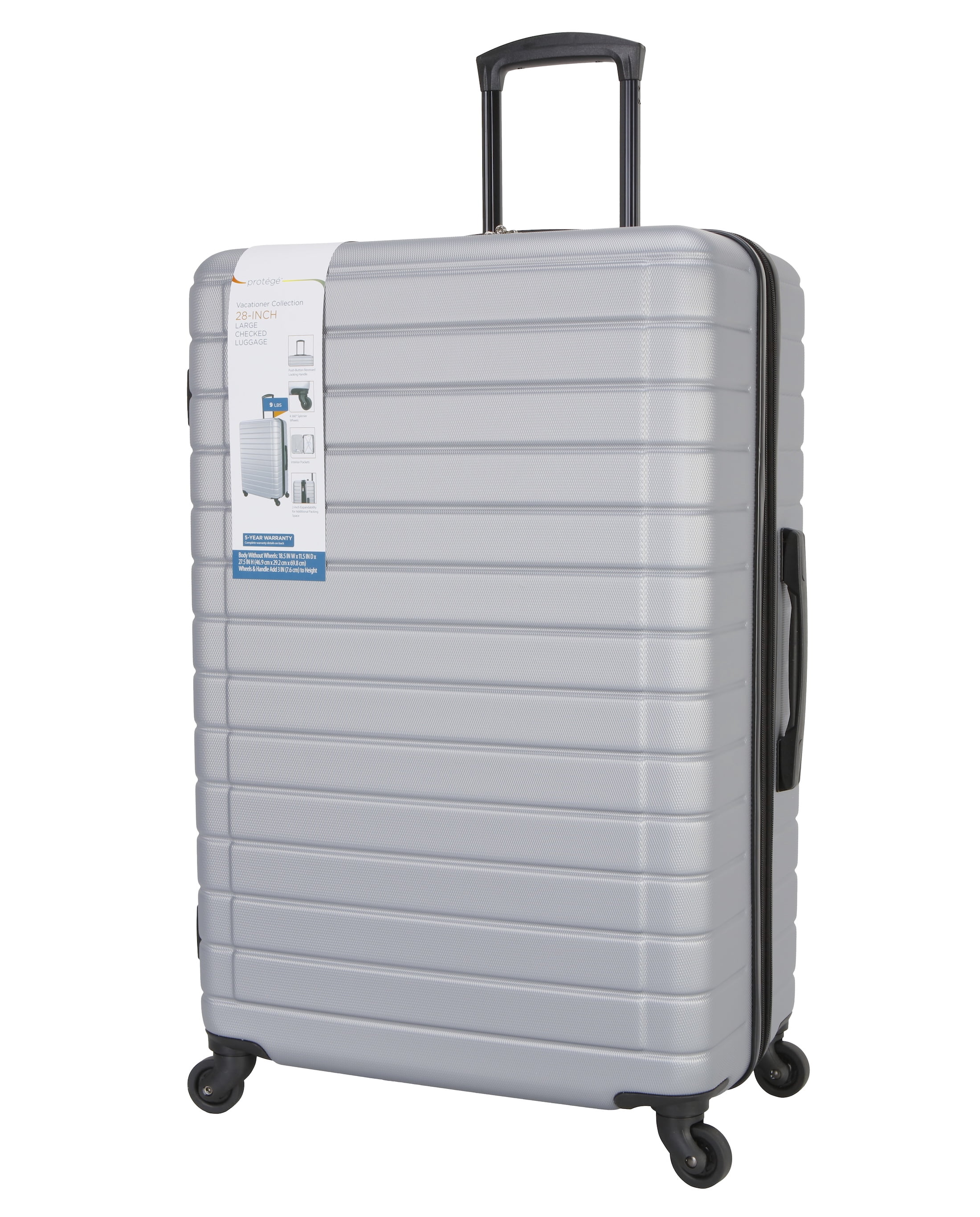 Protege Vacationer 28-inch Checked Expandable Hardside Luggage