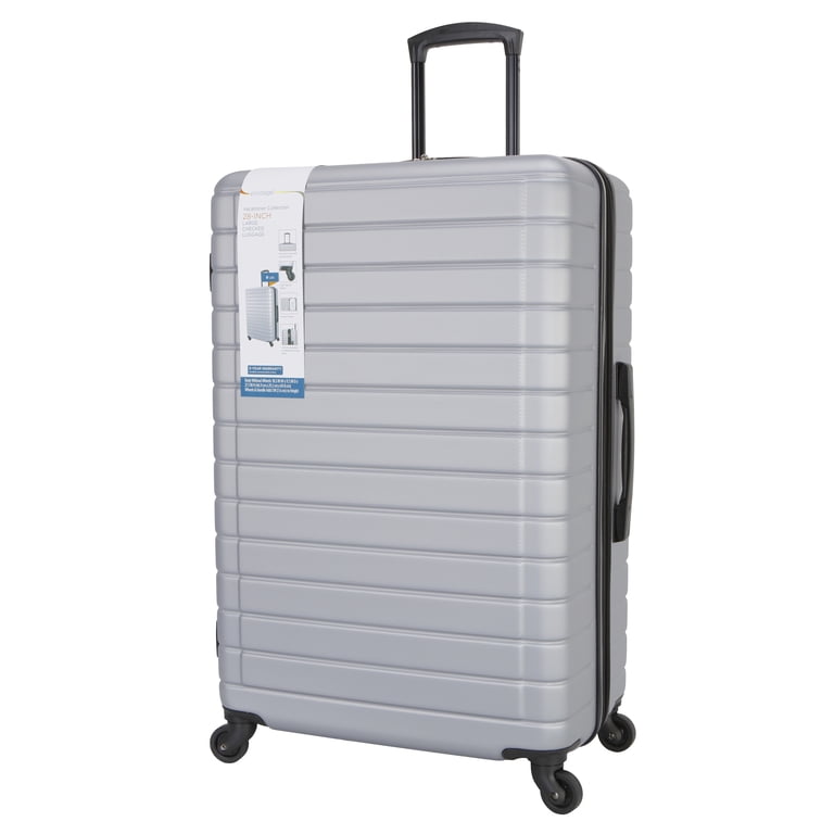 Protege 28-inch Medium Hardside Spinner Luggage, Silver Hail