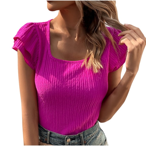 Women's Short Sleeve Pullover Blouses Satin Silk Shirts Casual Loose Work Tunic Tops,Women's Short Sleeve Shirts Cute Summer Tops Pleated Key Hole Loose Hollow Blouses