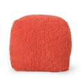 thumbnail image 4 of GDF Studio Statham Modern Microfiber Chenille Cube Pouf, Coral, 4 of 9