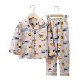 thumbnail image 2 of YOPTOP 2 Pcs Pyjamas d'Automne en Coton pour Tout-Petits Enfants Ensembles Pj pour Filles Garçons Pyjamas Mignons Dessin Animé Ensemble de Vêtements de Nuit Pyjama à Manches Longues pour 1-10 Ans, Bleu, 2-3 Ans, 2 of 9