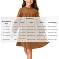thumbnail image 5 of Krayuyo Girls Fall Dresses Ruffled Crew Neck Long Sleeve Casual Dresses Little Girls A-Line Dresses 2-10 Years, 5 of 5