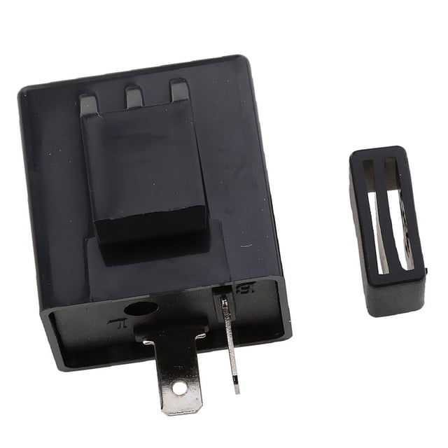 Miulika Relais de Virage 12v dc 2 Broches, Pièce de Réparation Électrique pour Moto - Noir